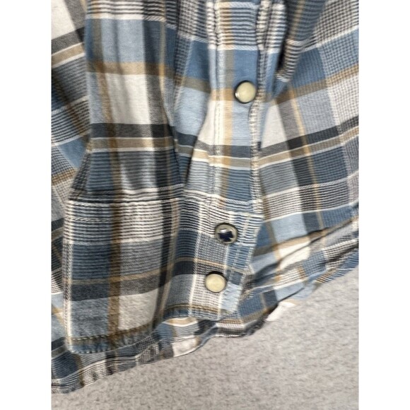 Lucky Brand Men's XL Western Snap Button Shirt Gray Plaid Classic Fit RN 80318 - Picture 4 of 7